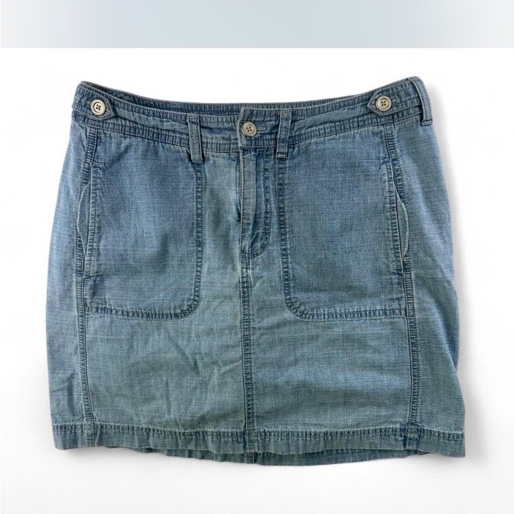Women’s French Cuff Blue Jean Skirt Size 8